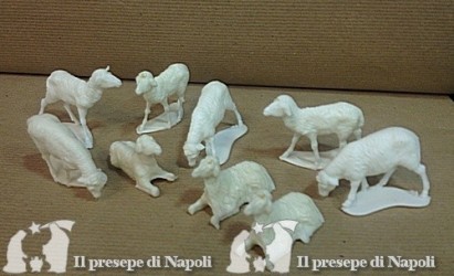 kit 10 pecore per pastori cm 10