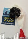 maschera di pulcinella con cappello  in tessuto(piccola)